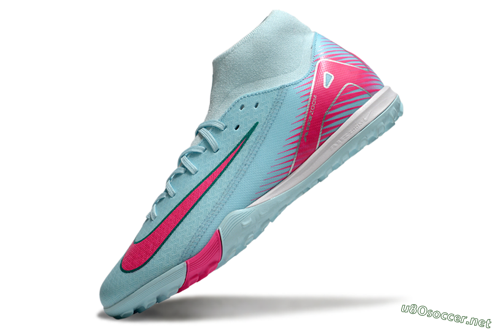 Men's Nike Air Zoom Mercurial Superfly 10 Elite TF Football Shoes - Jade/Pink/White 5