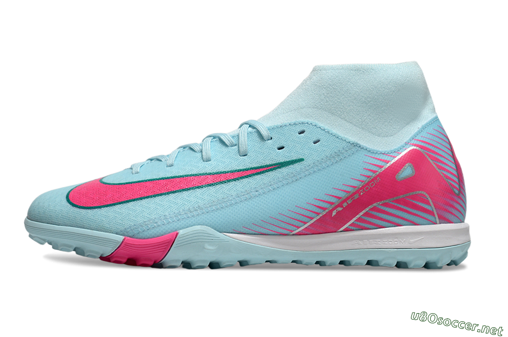 Men's Nike Air Zoom Mercurial Superfly 10 Elite TF Football Shoes - Jade/Pink/White 0