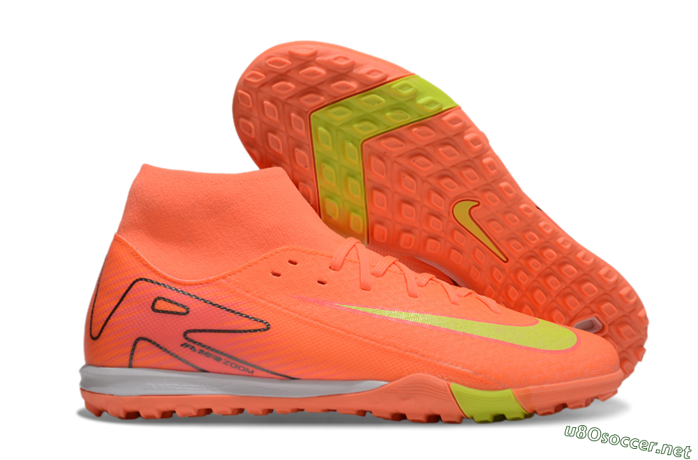 Men's Nike Air Zoom Mercurial Superfly 10 Elite TF Football Shoes - Red/Yellow/White 2