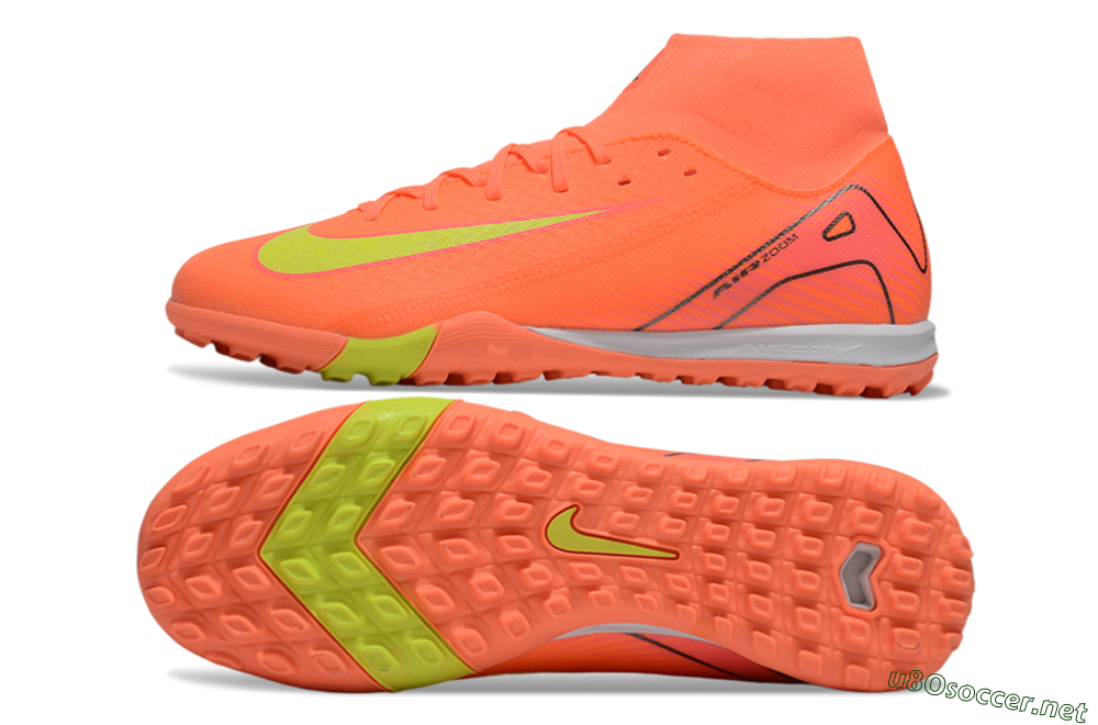 Men's Nike Air Zoom Mercurial Superfly 10 Elite TF Football Shoes - Red/Yellow/White 1