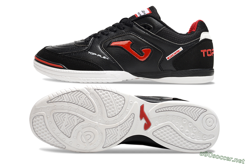 Men's Joma Top Flex IC Football Shoes - Black/Red/White 1