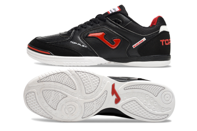 Men's Joma Top Flex IC Football Shoes - Black/Red/White