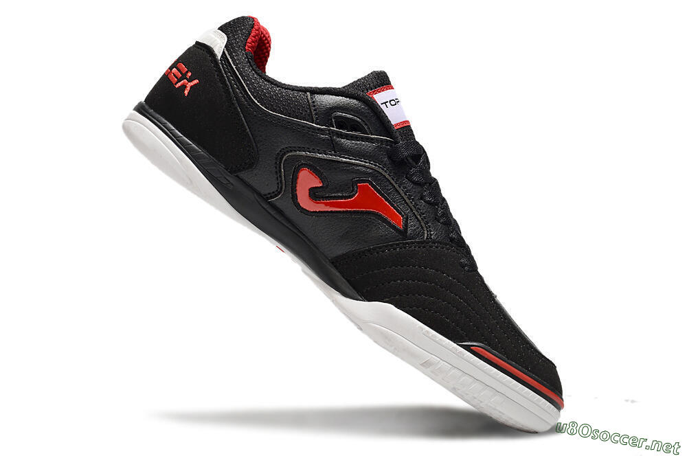 Men's Joma Top Flex IC Football Shoes - Black/Red/White 4