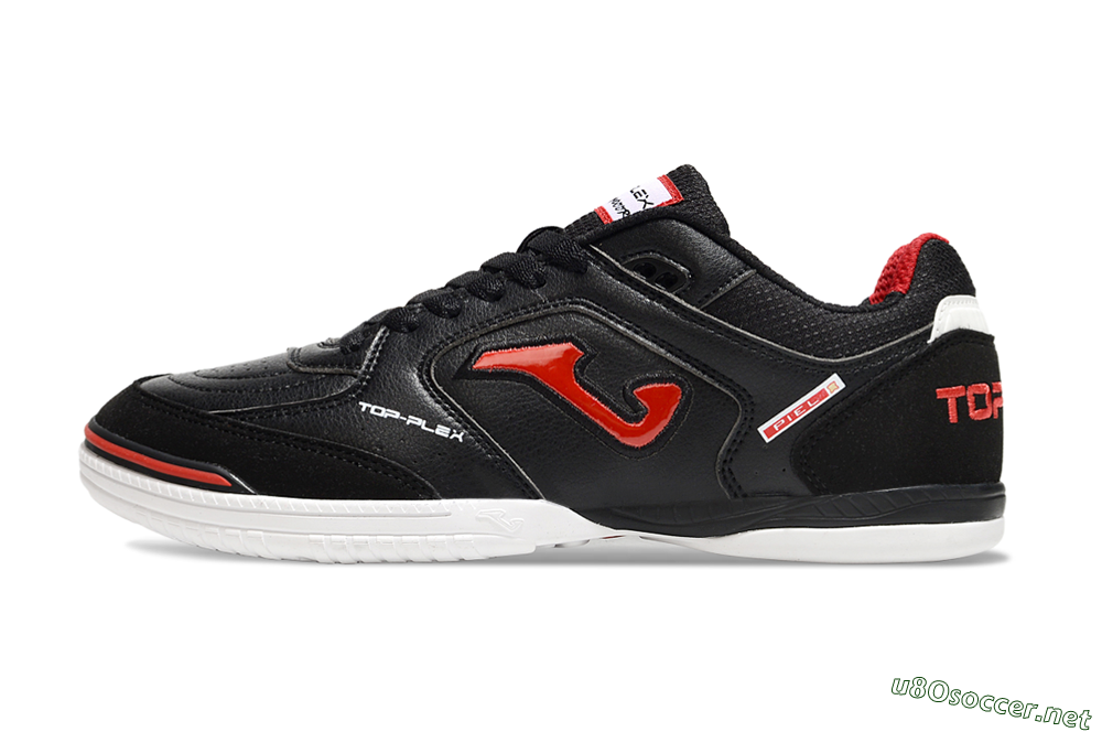 Men's Joma Top Flex IC Football Shoes - Black/Red/White 0