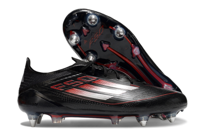 Men's Adidas F50 Elite SG Football Boots - Black/Silver/Red