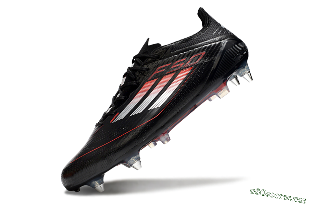 Men's Adidas F50 Elite SG Football Boots - Black/Silver/Red 5