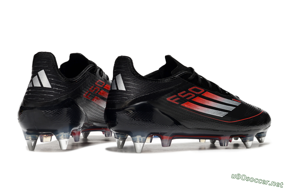 Men's Adidas F50 Elite SG Football Boots - Black/Silver/Red 6