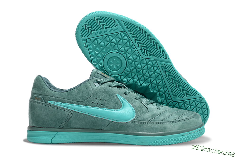 Men's Nike Street Gato IC Football Shoes - Green/Green 2