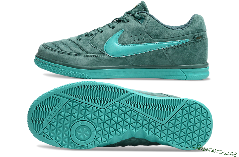 Men's Nike Street Gato IC Football Shoes - Green/Green 1