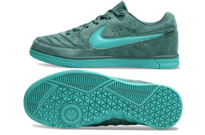 Men's Nike Street Gato IC Football Shoes - Green/Green