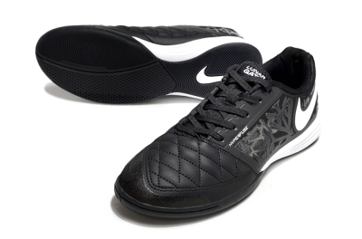 Men's Nike Lunar Gato 2 IC Football Shoes - Black/White