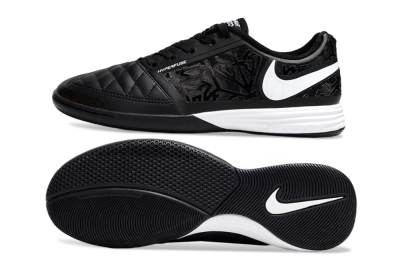 Men's Nike Lunar Gato 2 IC Football Shoes - Black/White