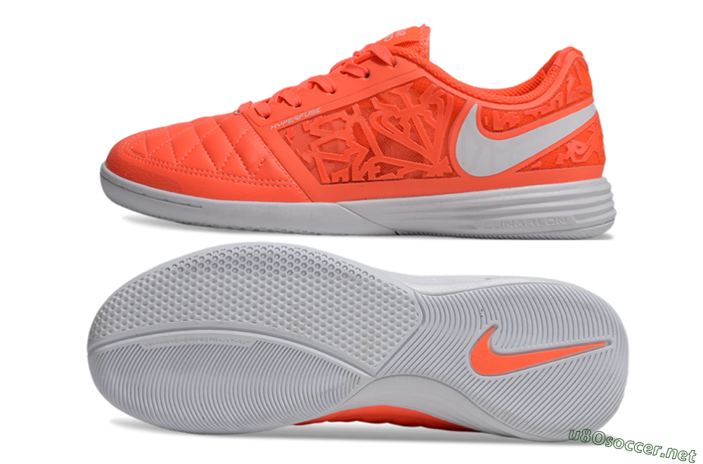 Men's Nike Lunar Gato 2 IC Football Shoes - Red/White 1
