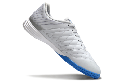 Men's Nike Lunar Gato 2 IC Football Shoes - Grey/Blue/White