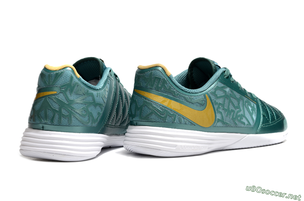 Men's Nike Lunar Gato 2 IC Football Shoes - Green/Yellow/White 6