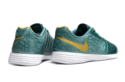 Men's Nike Lunar Gato 2 IC Football Shoes - Green/Yellow/White