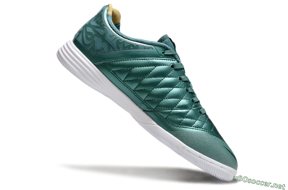 Men's Nike Lunar Gato 2 IC Football Shoes - Green/Yellow/White 4