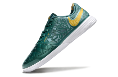 Men's Nike Lunar Gato 2 IC Football Shoes - Green/Yellow/White