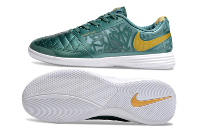 Men's Nike Lunar Gato 2 IC Football Shoes - Green/Yellow/White