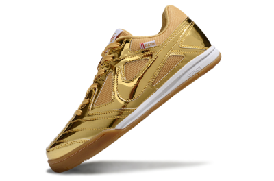 Men's Nike Street Gato IC Football Shoes - Gold/White/Brown