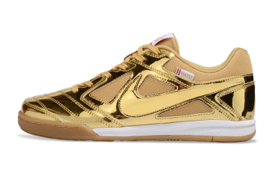 Men's Nike Street Gato IC Football Shoes - Gold/White/Brown
