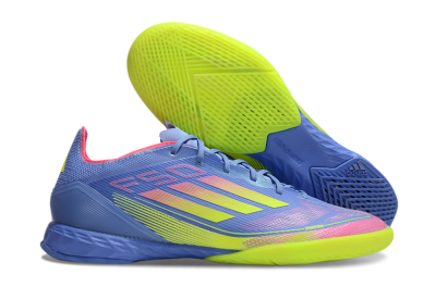 Men's Adidas F50 Pro IC Football Shoes - Blue/Yellow/Pink