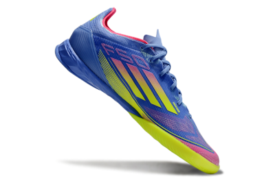 Men's Adidas F50 Pro IC Football Shoes - Blue/Yellow/Pink