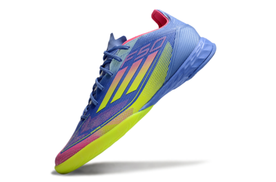 Men's Adidas F50 Pro IC Football Shoes - Blue/Yellow/Pink