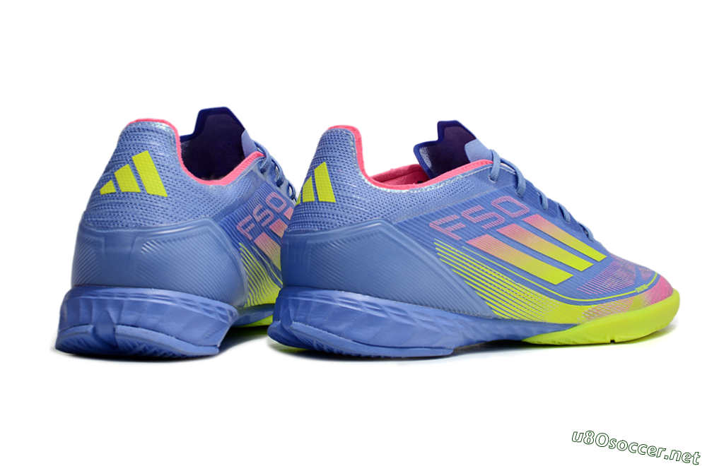 Men's Adidas F50 Pro IC Football Shoes - Blue/Yellow/Pink 6