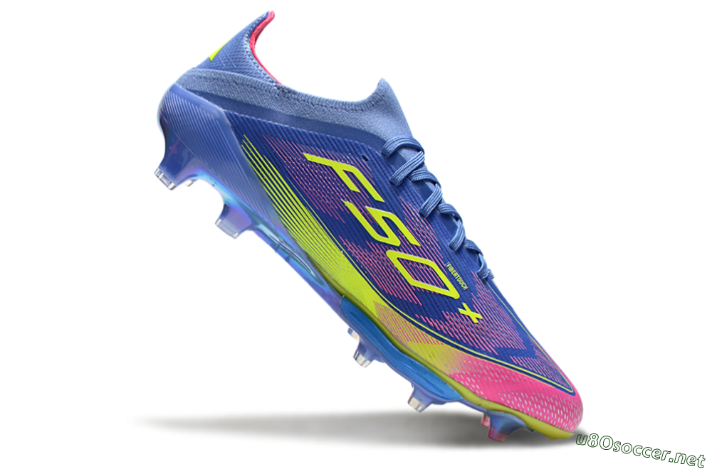 Men's Adidas F50+ Elite Lightstrike Pro FG Football Boots - Blue/Yellow/Pink 4