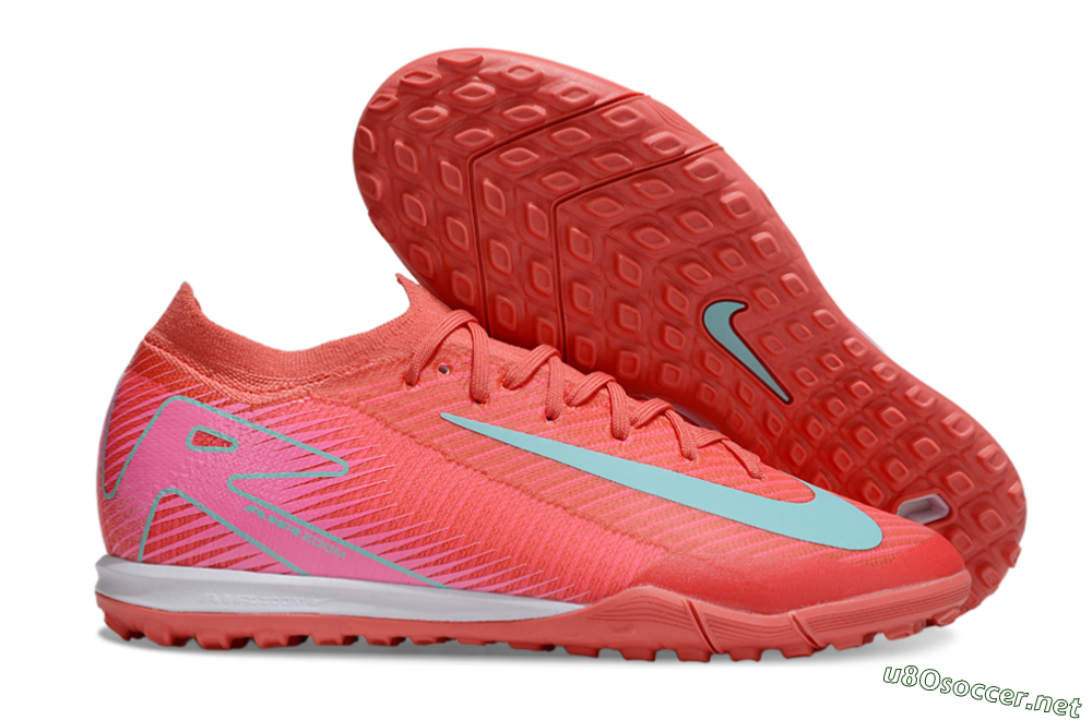 Unisex Nike Air Zoom Mercurial Vapor 16 Elite TF Football Shoes - Red/Jade/Pink 2