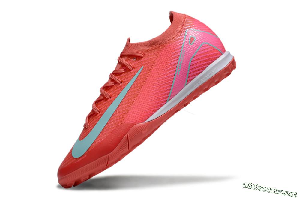 Unisex Nike Air Zoom Mercurial Vapor 16 Elite TF Football Shoes - Red/Jade/Pink 5
