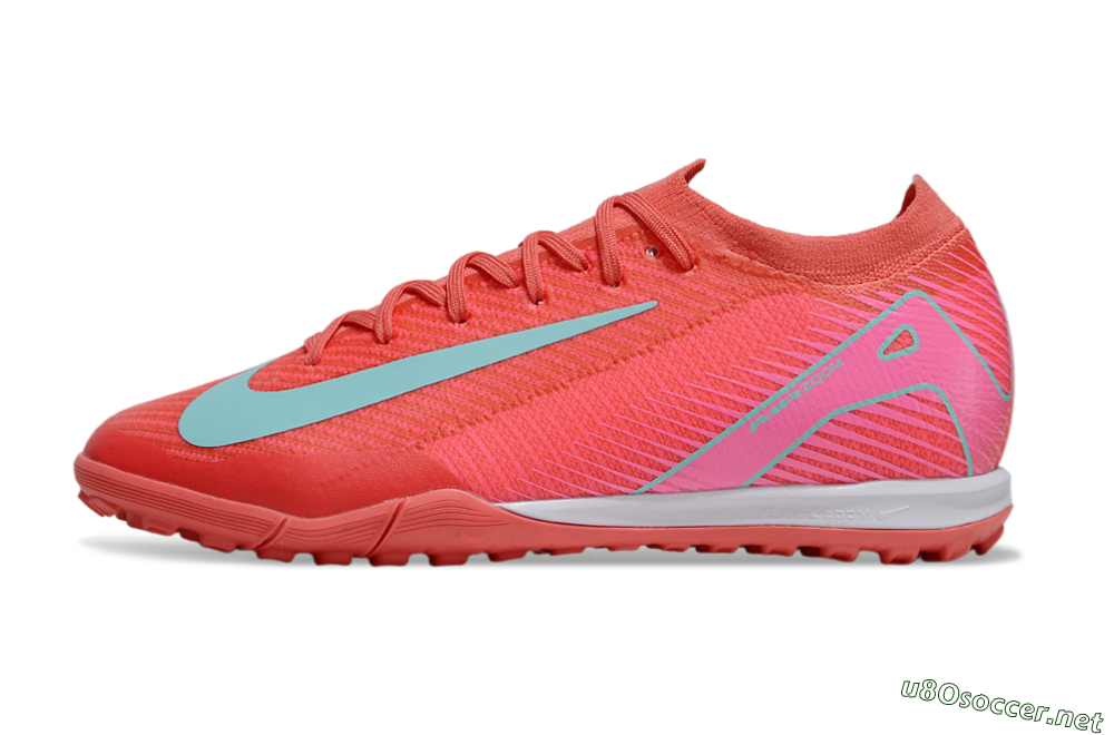 Unisex Nike Air Zoom Mercurial Vapor 16 Elite TF Football Shoes - Red/Jade/Pink 0
