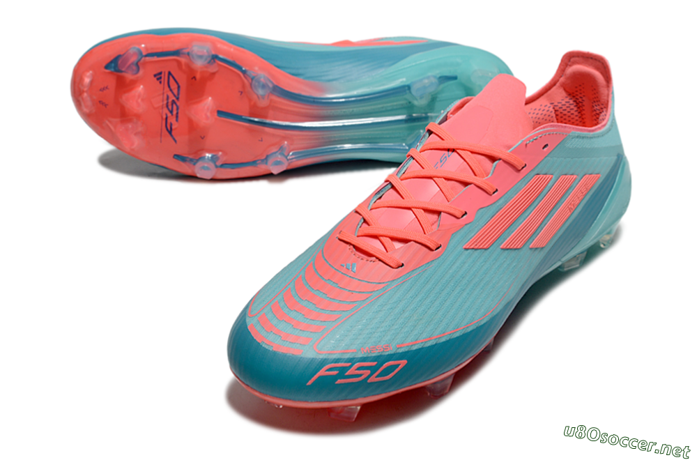 Men's Adidas F50 Elite FG Football Boots - Jade/Red/Blue 3