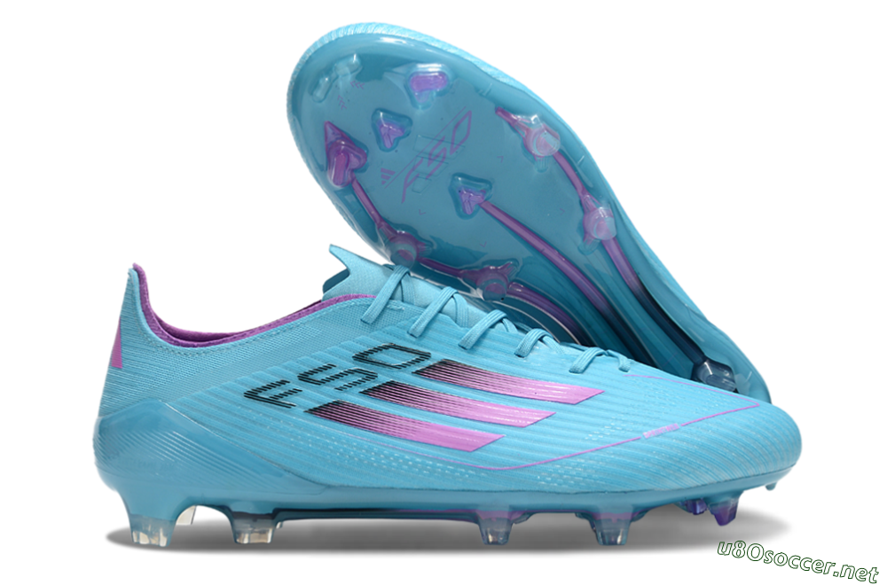 Men's Adidas F50 Elite FG Football Boots - Jade/Purple/Black 2