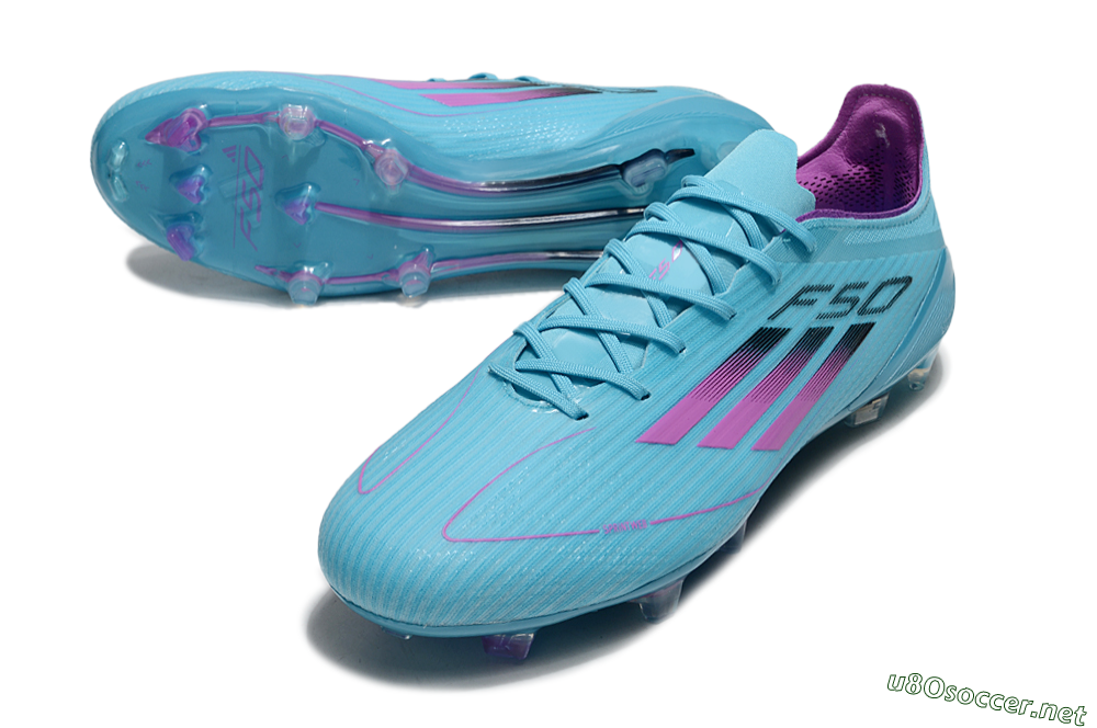 Men's Adidas F50 Elite FG Football Boots - Jade/Purple/Black 3