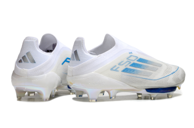 Men's Adidas F50+ Elite Lightstrike Pro FG Football Boots - Beige/White/Blue