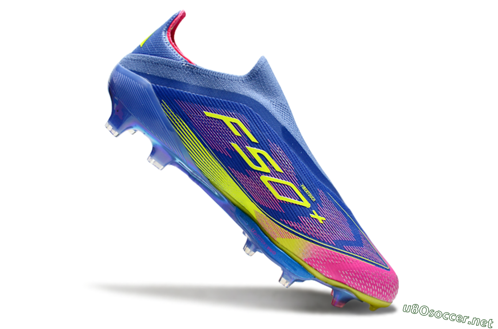 Men's Adidas F50+ Elite Lightstrike Pro FG Football Boots - Blue/Yellow/Pink 4
