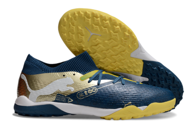 Men's Puma Future 7 Ultimate TF Football Shoes - Blue/White/Gold