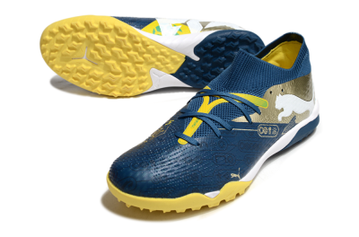 Men's Puma Future 7 Ultimate TF Football Shoes - Blue/White/Gold