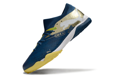 Men's Puma Future 7 Ultimate TF Football Shoes - Blue/White/Gold