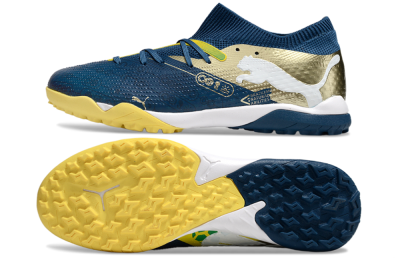 Men's Puma Future 7 Ultimate TF Football Shoes - Blue/White/Gold