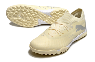 Men's Puma Future 7 Ultimate TF Football Shoes - Beige/Silver/White