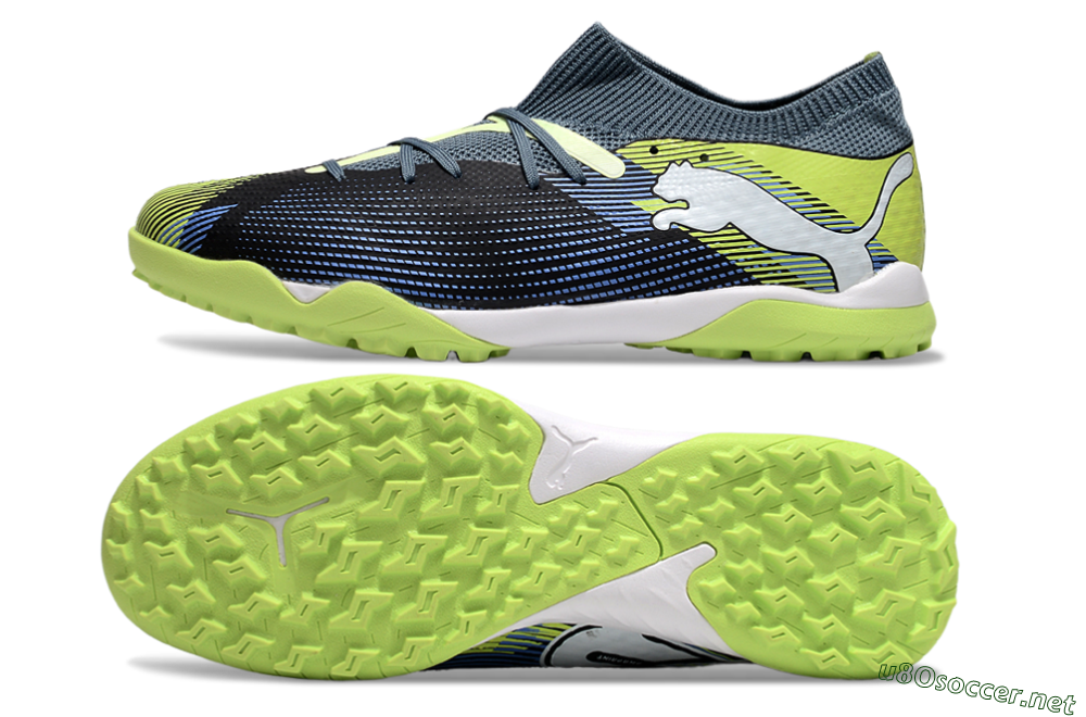 Men's Puma Future 7 Ultimate TF Football Shoes - Black/Blue/Yellow 1