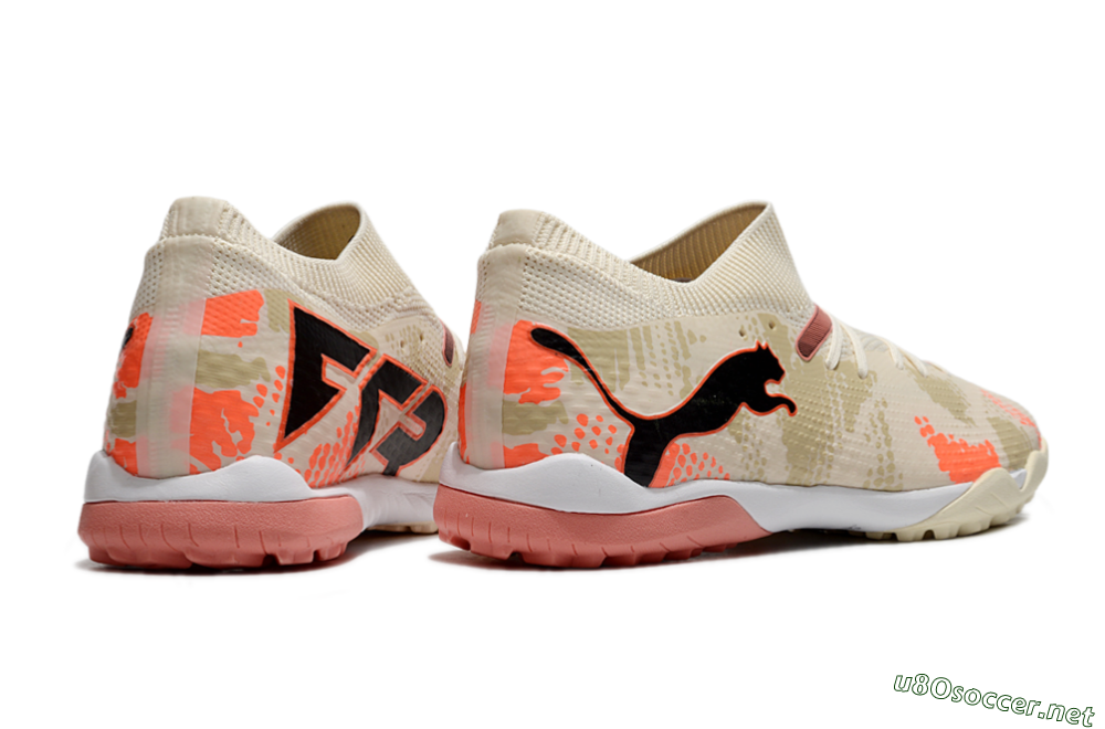Men's Puma Future 7 Ultimate TF Football Shoes - Beige/Black/Red 6