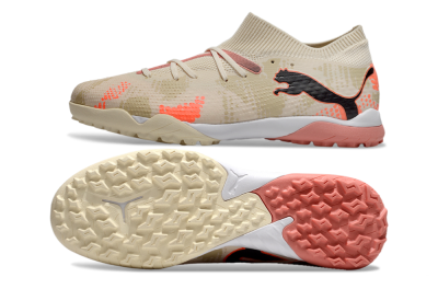 Men's Puma Future 7 Ultimate TF Football Shoes - Beige/Black/Red