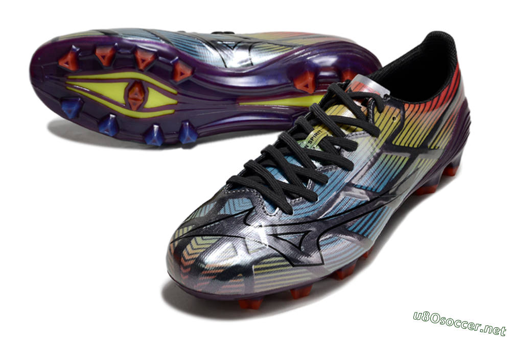 Men's Mizuno Morelia Neo Sala FG Football Boots - Blue/Yellow/Red/Purple 3
