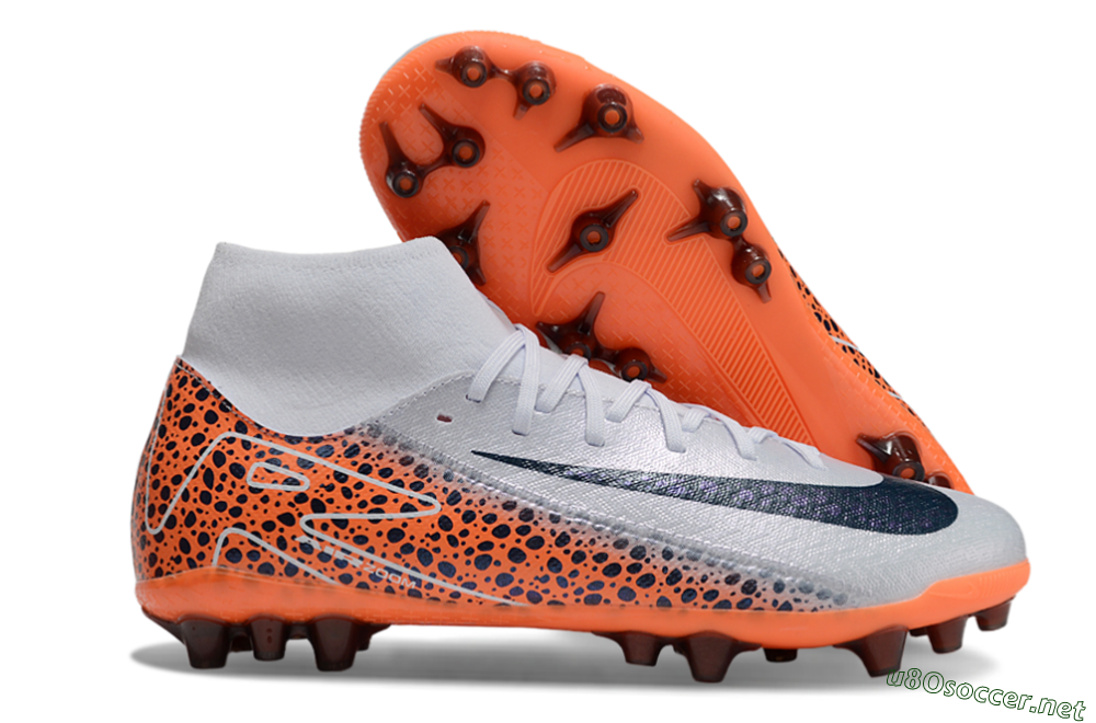 Unisex Nike Air Zoom Mercurial Superfly 10 Elite AG Football Boots - Grey/Black/Leopard 2