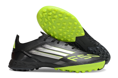 Men's Adidas F50 Pro TF Football Shoes - Black/Yellow/Silver