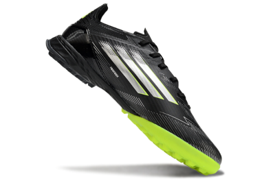 Men's Adidas F50 Pro TF Football Shoes - Black/Yellow/Silver